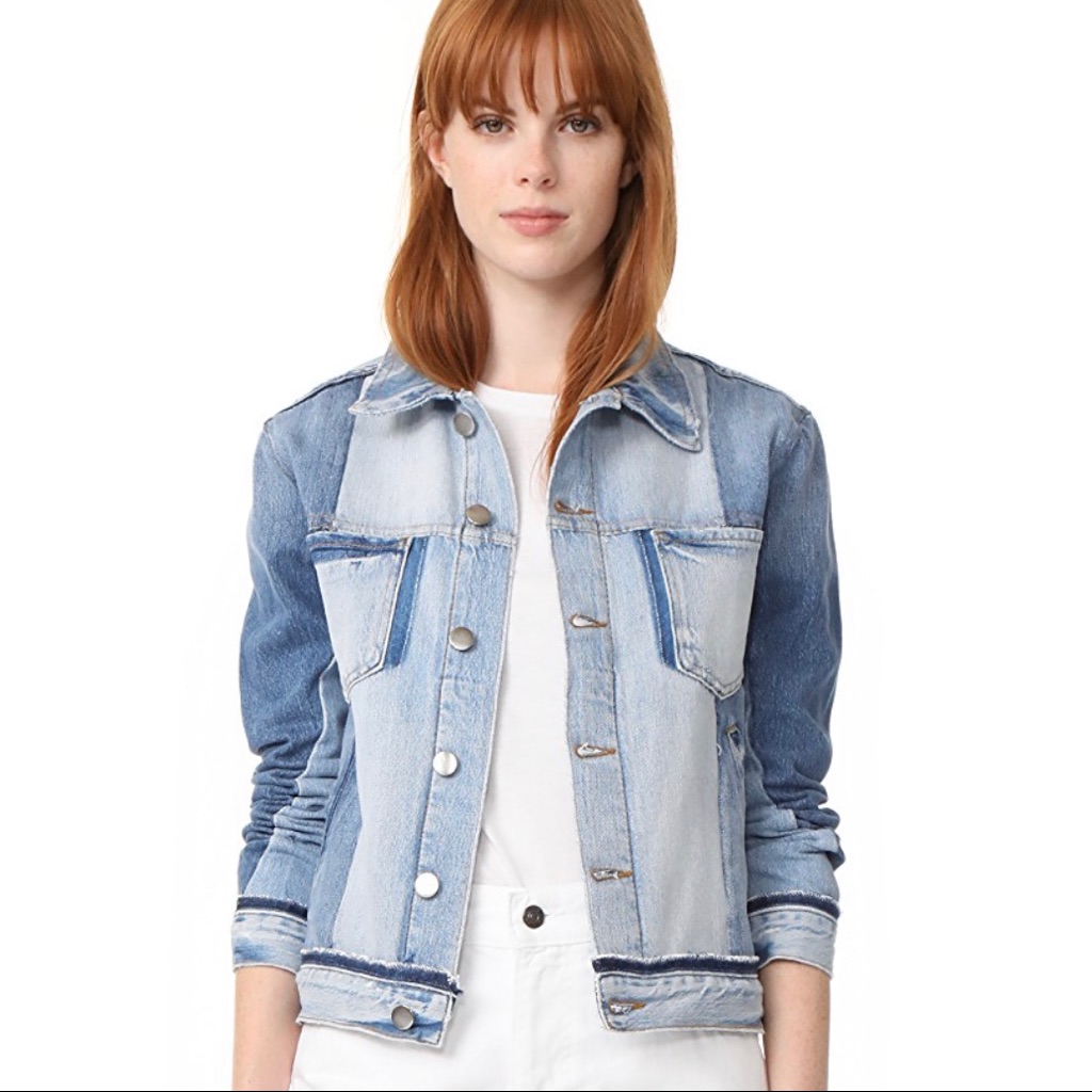Nwt Frame Nouveau Le Mix Denim Jacket